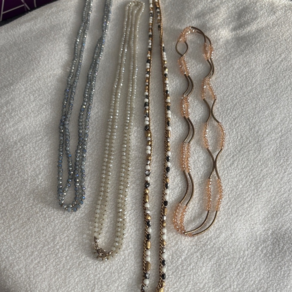 Elegant Multi-Color Beaded Necklace Set